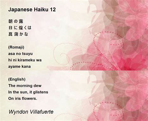 Japanese Haiku Japanese Haiku Poem By Wyndon Villafuerte 54 Off