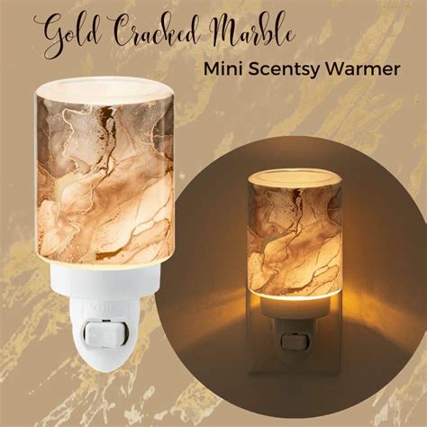 Gold Cracked Marble Scentsy Mini Warmer