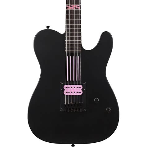 Schecter Guitar Research Machine Gun Kelly PT With Hot Pink Line