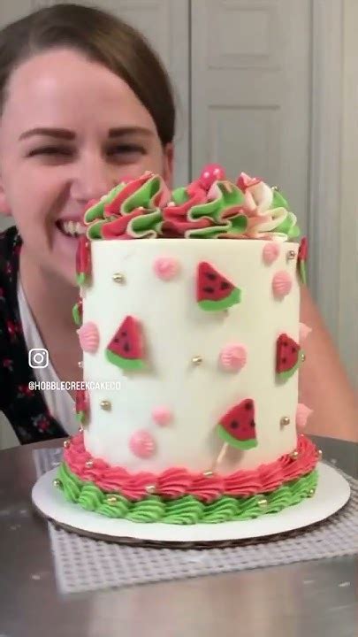 Mini Smash For A One In A Melon First Birthday Party 🍉💗 Cakedecorating Smashcake Cake Baker