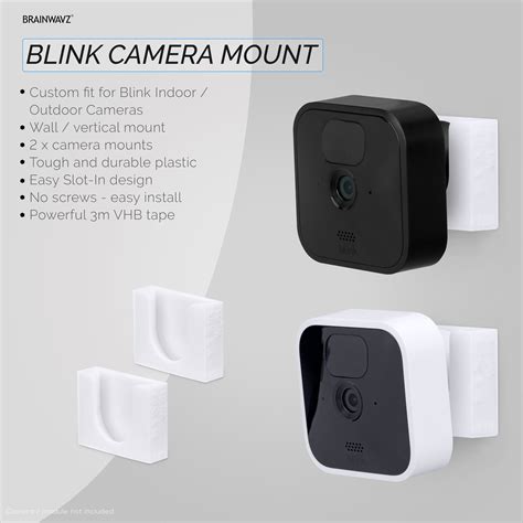 Adhesive Blink Outdoor Indoor Camera Mount, 2 Pack Holder, No Hassle I ...