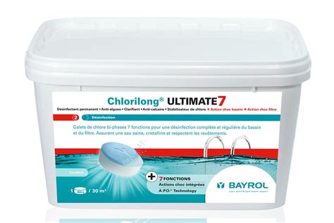 Chlore 7 Actions Ultimate 7 Chlorilong 4 8 Kg Bayrol Leroy Merlin