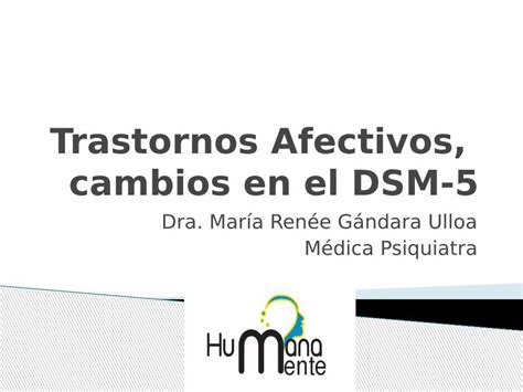 PDF Trastornos Afectivos Cambios En El DSM 5 PDFSLIDE NET