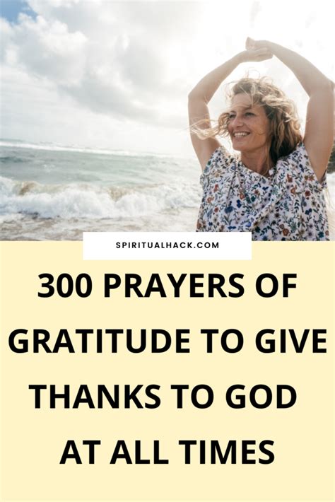 300 Prayer For Thankfulness And Gratitude To God - Spiritual Hack