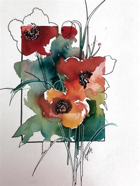 Épinglé Par Stéphanie Brunet Sur Fleurs Aquarelle Abstraite Fleurs