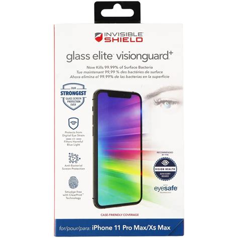 Zagg Invisibleshield Glass Elite Visionguard For Apple Iphone 11 Pro Simple Cell Bulk