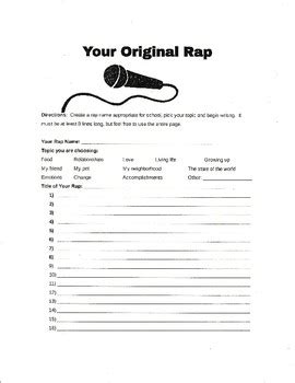 Introduction Rap and Blank Rap Template by Musicteacherladee | TpT