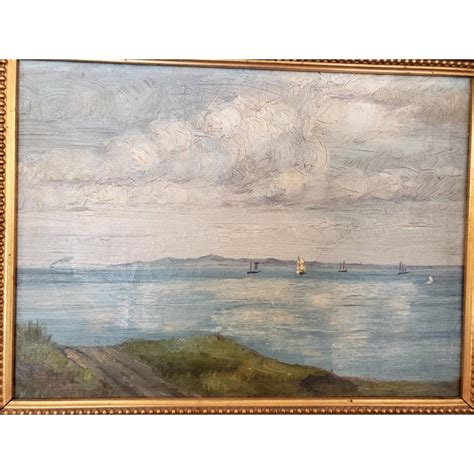 19th Century Nautical Oil Painting on Canvas, Framed | Chairish