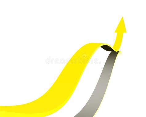 Yellow Wavy Arrow Stock Illustration Illustration Of Yellow 22026852