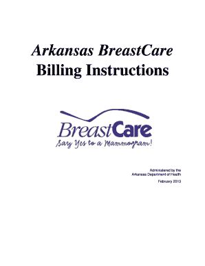 Fillable Online Healthy Arkansas Arkansas Breastcare Form Completed Fax