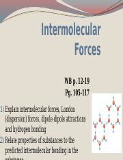 Understanding Intermolecular Forces And Bonding Course Hero