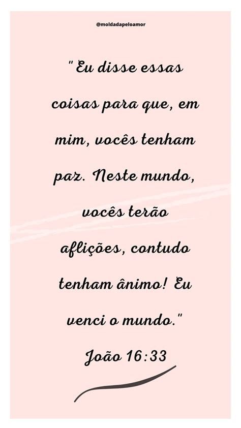 Eu Venci O Mundo Versículo - joão 16: 33 versiculos | Versículos, Eu venci o mundo, Frases de deus