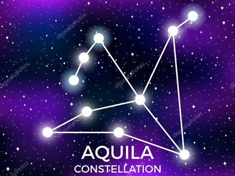 Constelación de Aquila Cielo nocturno estrellado Racimo de estrellas