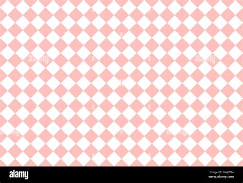 Pink And White Checkered Diamond Background Seamless Pattern Vector