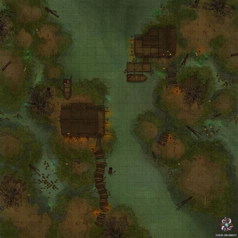 Eerie Swamp Part 2 Battle Map 30x30 Rbattlemaps