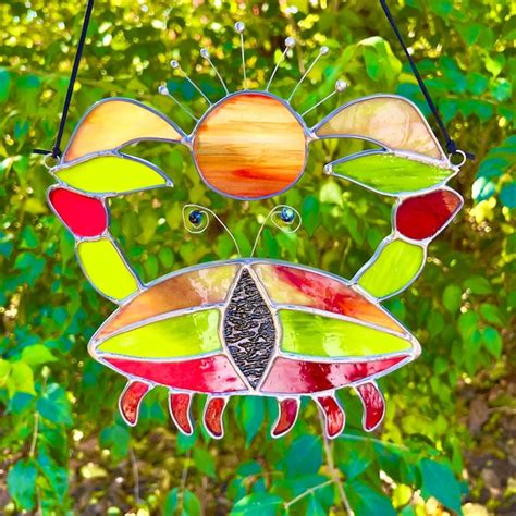 Stained Glass Crab Etsy