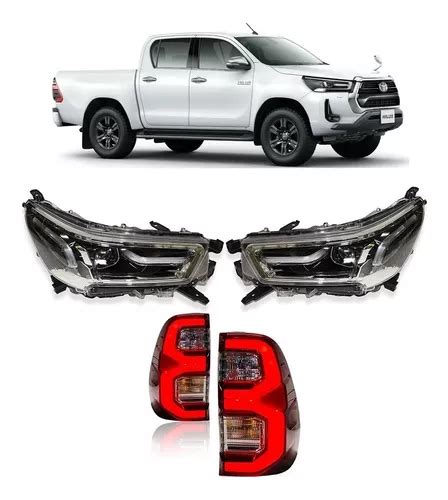 Kit Par Farol Full Led Laterna Traseira Led Hilux 2021 2022 Frete grátis