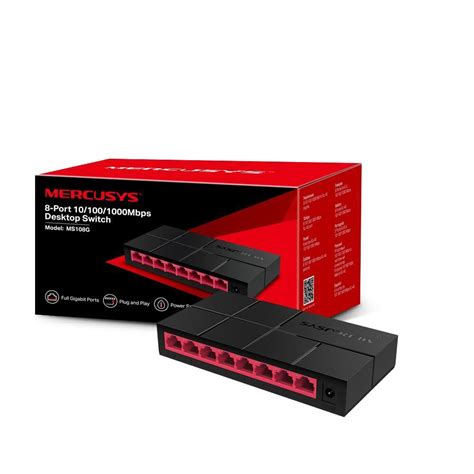 Mercusys MS108G 8 Port Gigabit Unmanaged Desktop Switch Pcdirectuk