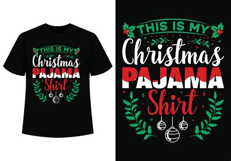 Christmas pajama shirt for christmas day 22324915 Vector Art at Vecteezy