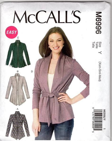 Jacket Pattern Sewing Mccalls Sewing Patterns Womens Sewing Patterns