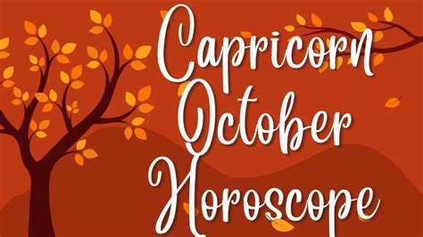 Capricorn October Horoscope A New Dream Youtube