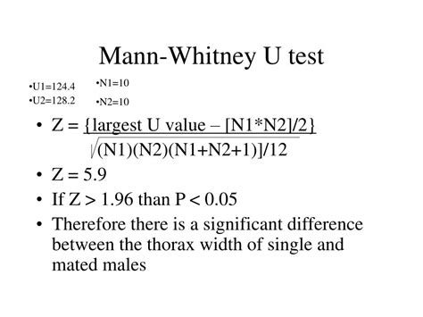 PPT - Mann-Whitney U test PowerPoint Presentation, free download - ID:6034903