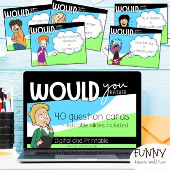 Would You Rather Questions Distance Learning By Funny Miss Valerie