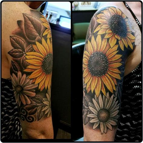 Pin By Shannon Schroeder On Tatoos Sunflower Tattoo Sleeve Sunflower Tattoo Shoulder