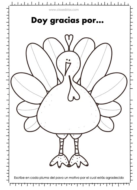 Fichas Del Pavo Acción De Gracias Clases Listas