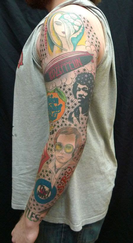 32 best Sleeve Tattoos Rock Artist images on Pinterest | Arm tattoos, Sleeve tattoos and Design ...