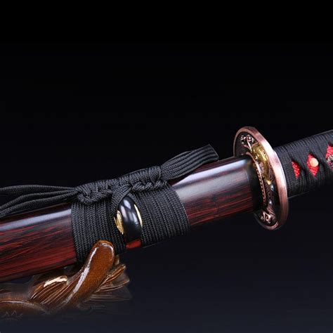 Red Katana Handmade Damascus Steel Red Plated Real Katana Etsy