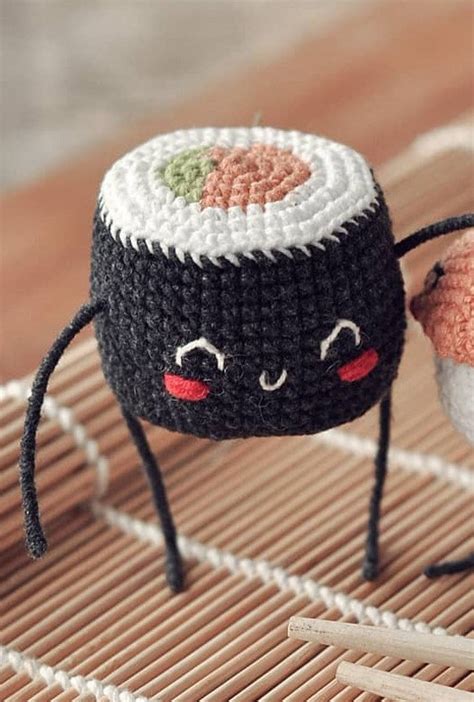 Easy Crochet Pattern Of Sushi Crochet Food Amigurumi Crochet Etsy