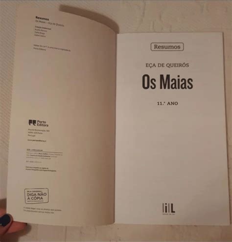 Livro De Resumos Os Maias Vila Franca De Xira Olx Portugal