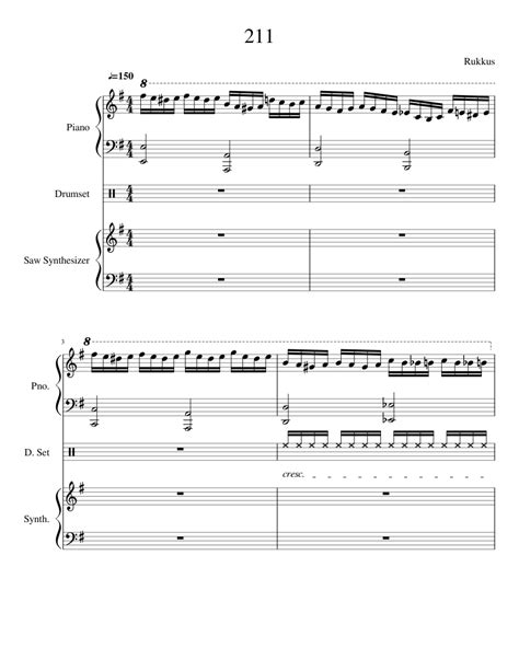 211 Sheet Music For Piano Drum Group Synthesizer Mixed Trio