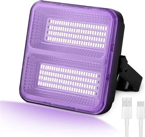 WINNIW Rechargeable Black Light Dimmable UV Blacklight 100W LED 395