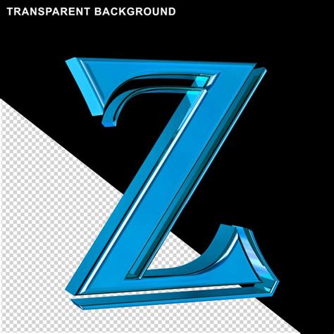 Premium Psd Blue Letter Z