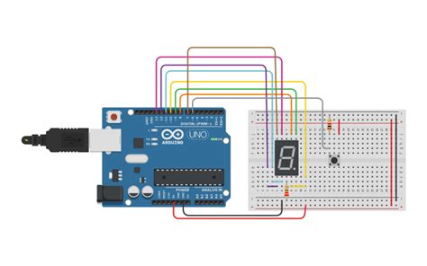 Circuit Design Display 7 Segmentos Tinkercad