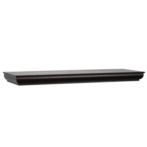 Mural 8 Inch X 24 Inch Espresso Floating Shelf The Home Depot Canada