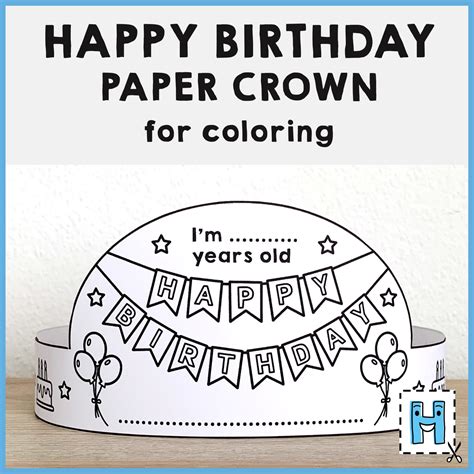 Happy Birthday Crown Printable