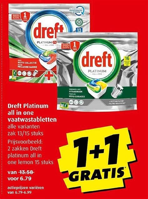 Dreft Platinum All In One Vaatwastabletten Aanbieding Bij Boni