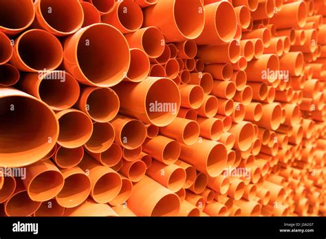 Pvc Pipes Stacked In Construction Site Stock Photo Alamy