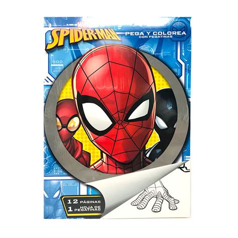 Libros Pega Y Pinta Spiderman Marvel Kilumio