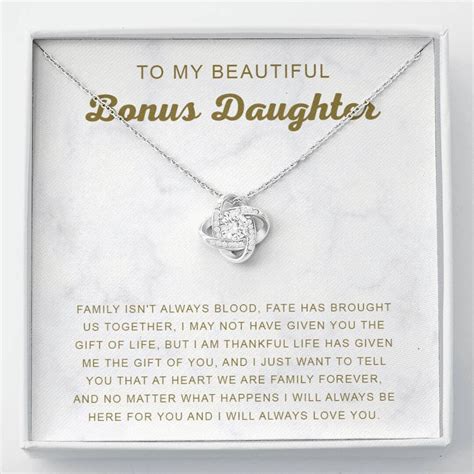 To My Bonus Daughter Necklace Bonus Daughter T Step Daughter Ts