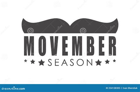 Movember Season Logo. Vector Illustration. Stock Vector - Illustration of greeting, mustache ...