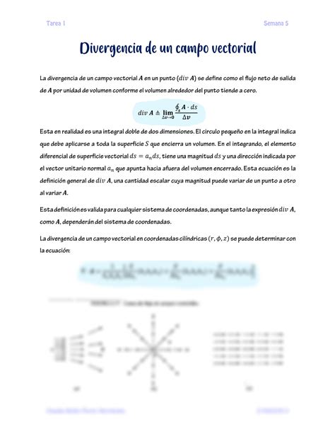 Solution Divergencia De Un Campo Vectorial Studypool