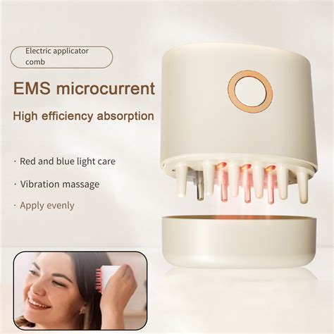 Happydeer Hair Oil Applicator Microcurrent Red Light Scalp Vibration Massager Hair Growth