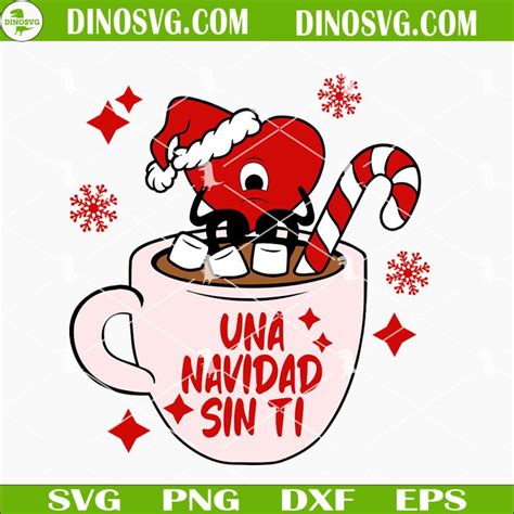 Bad Bunny Christmas Coffee Mug SVG Una Navidad Sin Ti SVG Bad Bunny