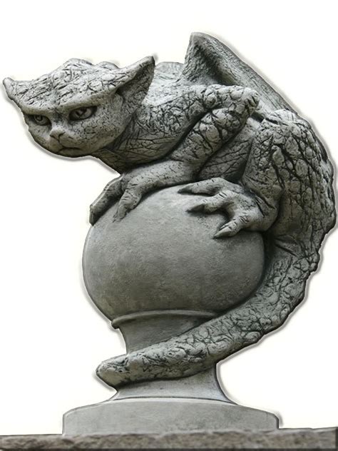 Oscar Cast Stone Garden Statue Gargoyle Statue Soothing Company