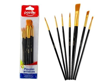 SET PINCEL POINTER SINTETICOS CORTOS X7 PAPELERIA