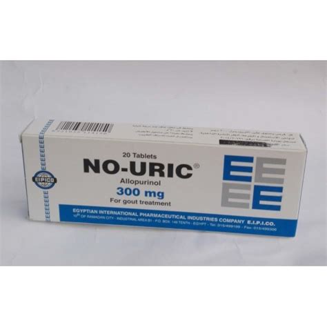 No Uric Allopurinol 300 Mg 20 Tablets